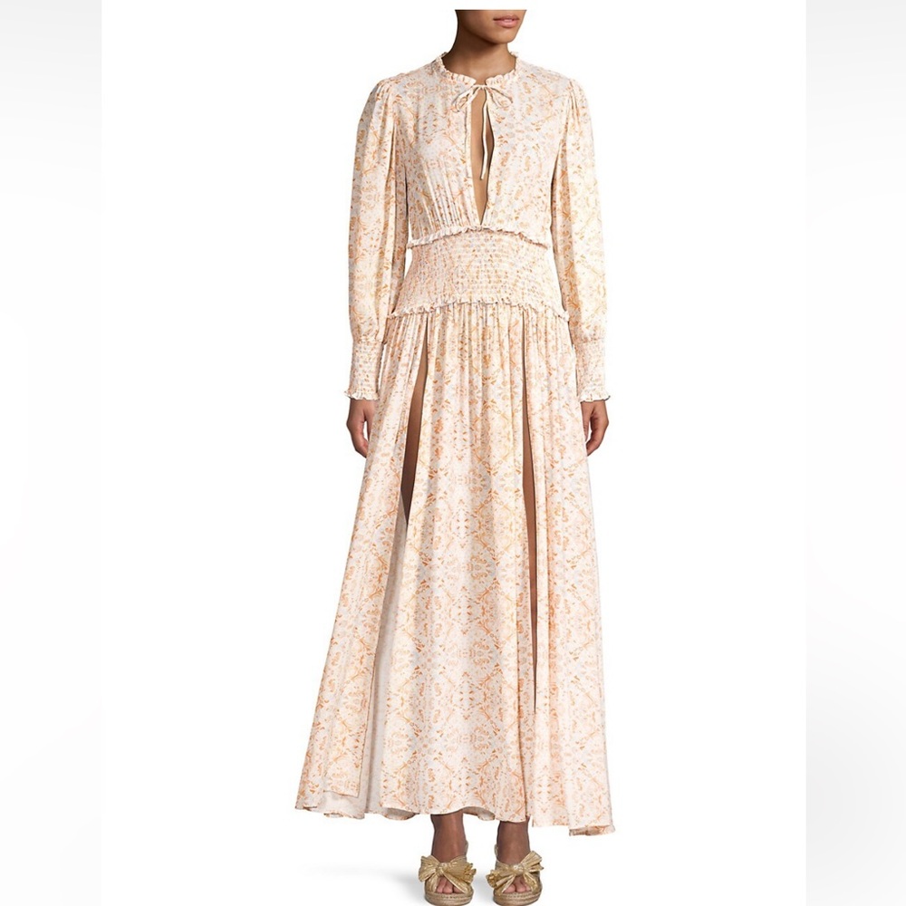 We Wore What Addison Floral Puff-Sleeve Maxi Dress